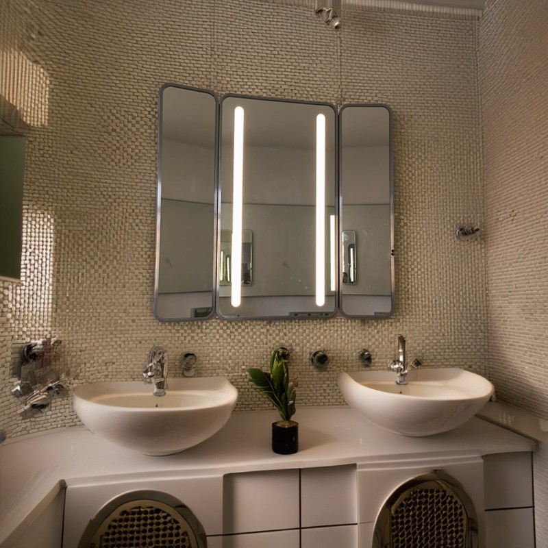Hotel Luxury Framed Frontlit Bathroom Mirror